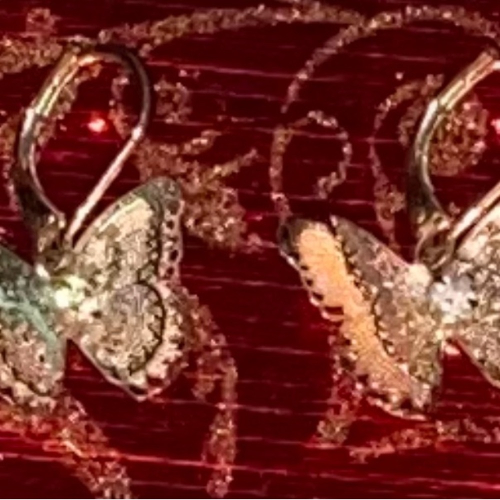 Gold Butterfly Earrings